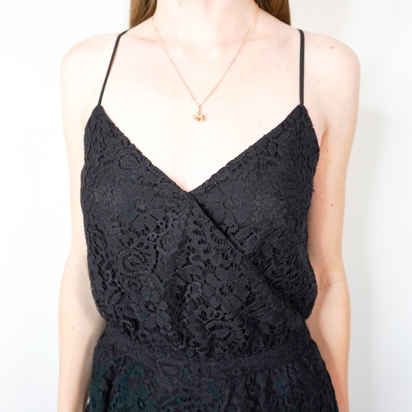 MADEWELL Black Lace Cami-wrap Sleeveless Jumpsuit - Picture 7 of 8